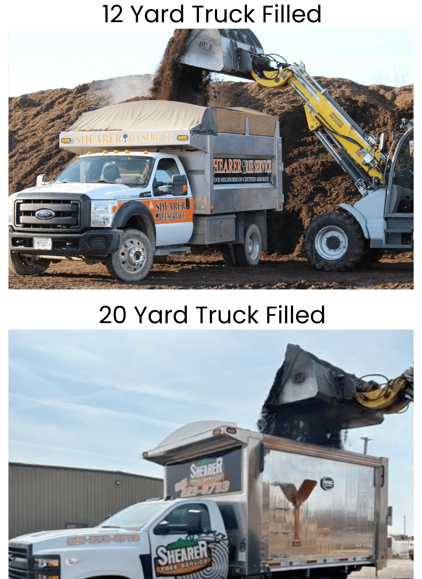 12-20 Yard Truck Filled with mulch